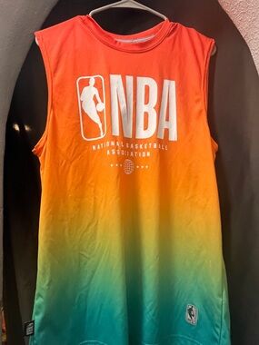 NBA Gradient Orange to Teal Sleeveless Jersey
